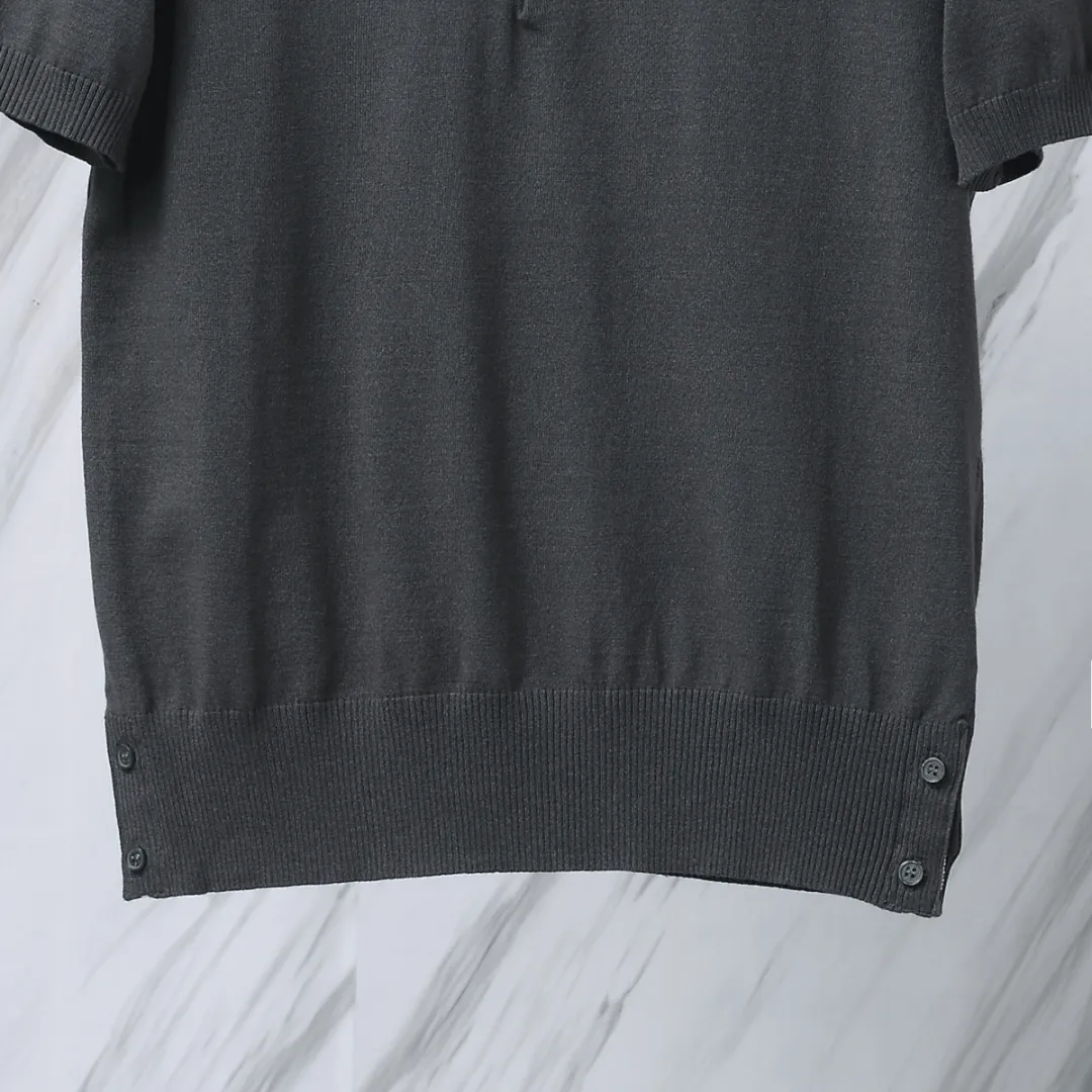 ：M 29（TB POLO ） THOM BROWNE TB POLO Classic Breathable Authentic Quality + Authentic + Same Style Size：0/1/2/3/4 ：White/Black/Navy Blue/Light Gray/Dark Gray